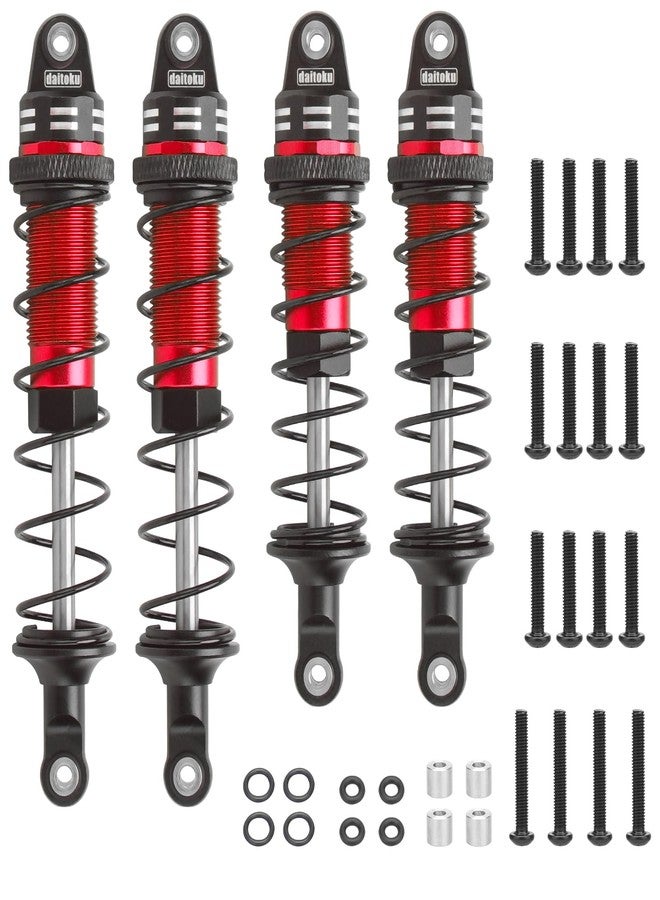 daitoku RC Car Shock, daitoku Shock Absorber Front & Rear for 1/10 Traxxas Slash 2WD/4X4 Hoss Rustler 4X4 VXL Bandit Nitro Stampede Replacement of 5862 - Red - Image 1